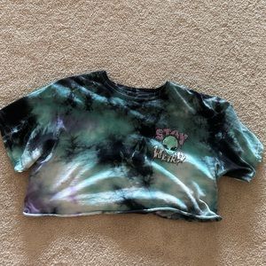 Tie dye crop T-shirt